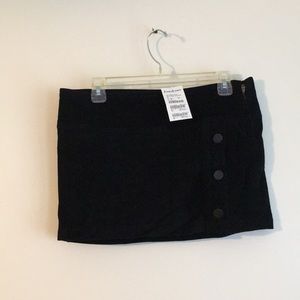 Vintage Bebe Black Corduroy Mini Skirt